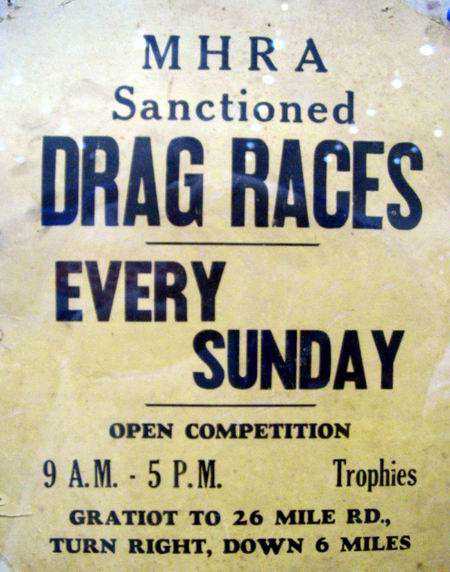 Motor City Dragway - Old Poster (newer photo)